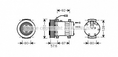 AVA QUALITY COOLING rek078 -  Компрессор, кондиционер